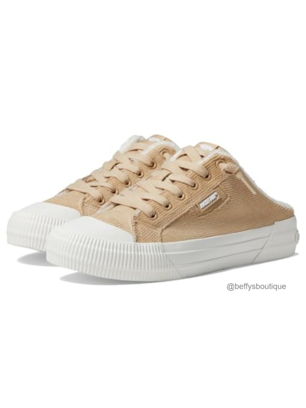 Corduroy Shearling Lined Slip On Mule Sneakers